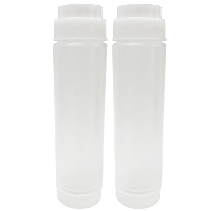 2 Pc FIFO 16 Oz Clear Squeeze Bottle Dispensing Valve Condiments Dressing Oil