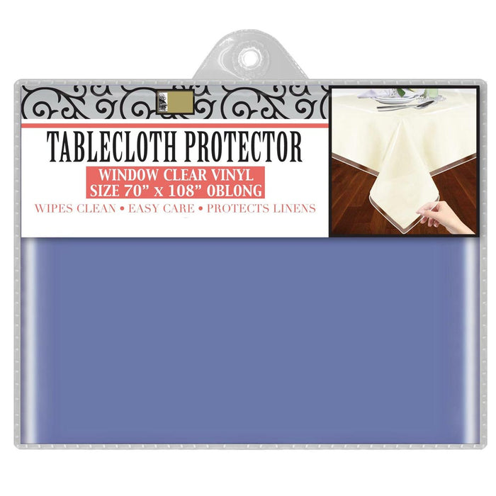 Heavy Duty Clear Vinyl Tablecloth Protector Waterproof Table Cover 70X108 Oblong