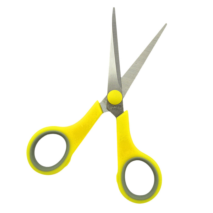 5 Piece Scissors Set Stainless Steel Comfort Grip Sewing Dress Hobby Tool Crafts