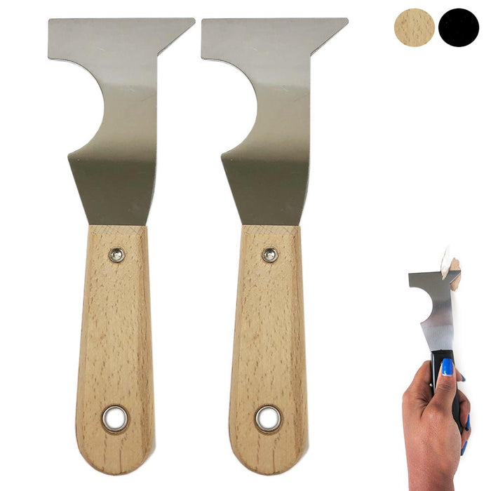 2 Pc Paint Scraper Blade Set Wallpaper Removal All Surfaces Shaver Knife Tools