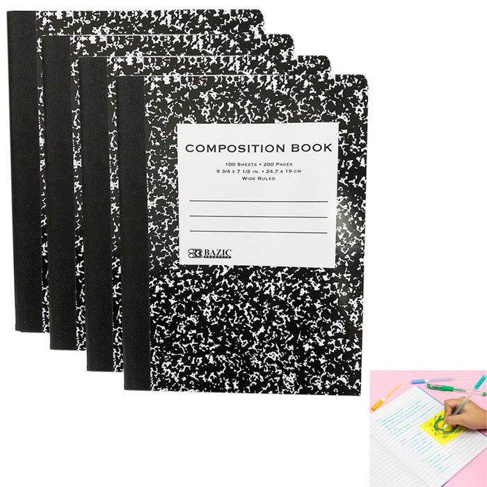 4 Pack Primary Journal Books Kids School Handwriting Sketch Notebook Supplies