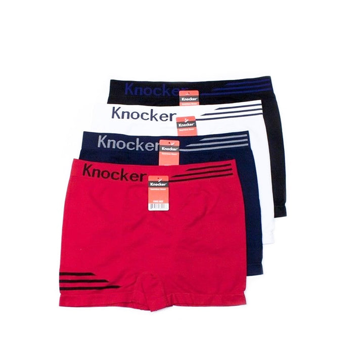 3 Pack Men Seamless Boxer Briefs Knocker Microfiber Underwear