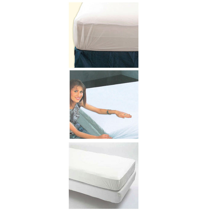 12 Pc Lot King Size Fitted Mattress Cover Vinyl Waterproof Bug Allergy Protector