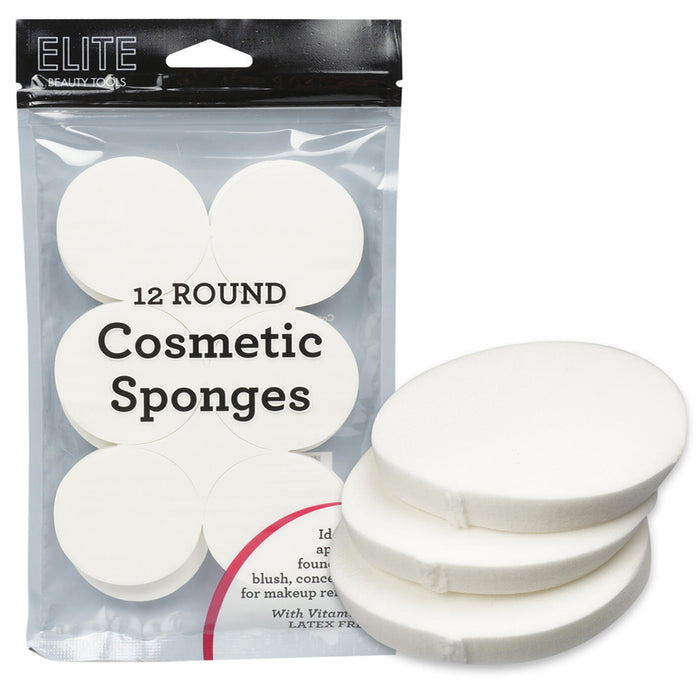 24 Cosmetic Sponge Round Foam Pad Make Up Applicator Foundation Powder Blender