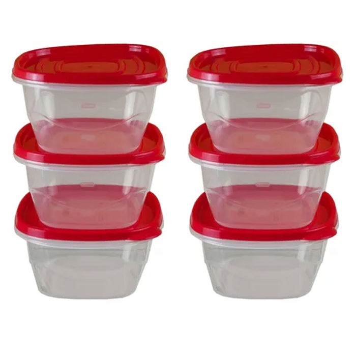 6 Pk Food Storage Containers Lids Reusable Meal Prep Microwavable BPA Free