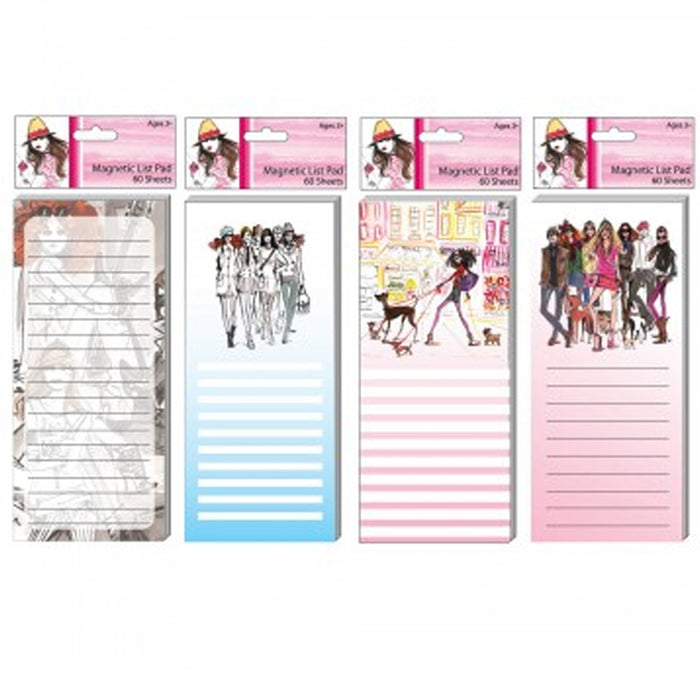 4 Magnetic Fashion Note Pad Grocery Shopping To Do List Memo Refrigerator Magnet