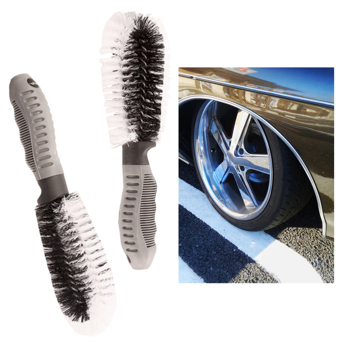 2X Car Wheel Tire Rim Scrub Brush Washing Cleaner Vehicle Cleaning Tool Auto Car