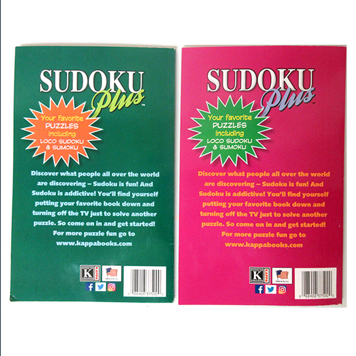 2 Pc Sudoku Puzzle Books Sumoku Collection Number Find Solving Large Print Fun