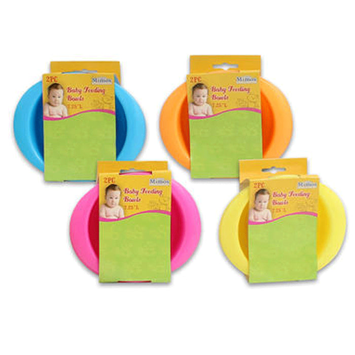 2 Pc Set Bowls Baby Feeding Dish Cereal Children Meal Plate Toddler Food Snack
