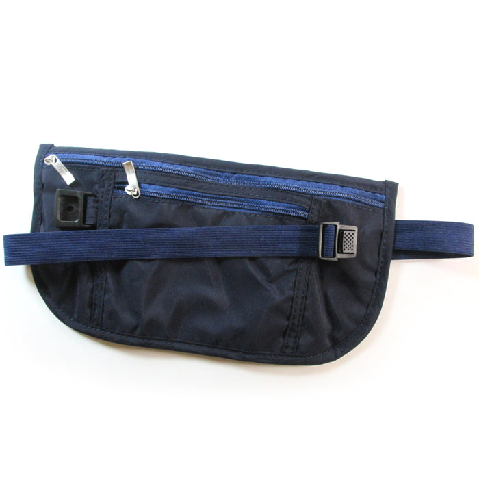 Travel Money Belt RFID Security Wallet Waist Pack Hidden Pocket Safe Pouch Blue