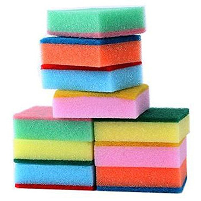 40 Sponge Scouring Pads Kitchen Dishes Cleaner Scour Scrub Cleanning Wholesale !