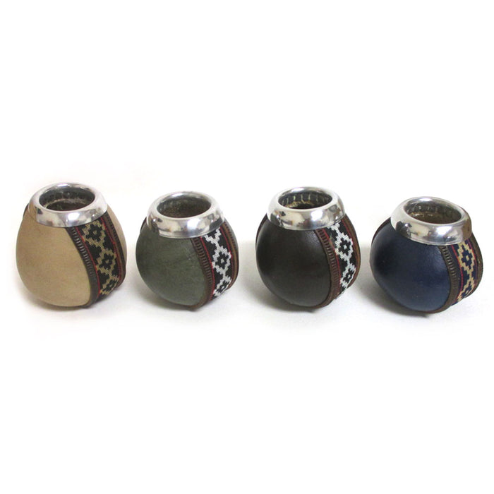 Mate Gourd W/ Bombilla Argentina Handmade Yerba Cup Straw 6oz Drinking Kit 3129