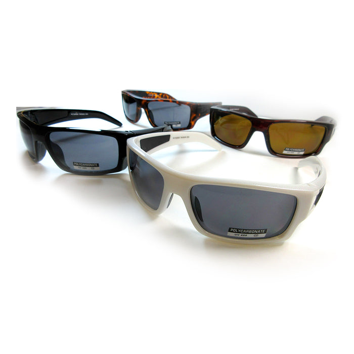 2Pc Sunglasses Mens Sport Running Fishing Golfing Driving Glasses Uv400 Eyewear