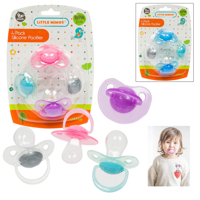 4pc Infant Baby Silicone Pacifier Orthodontic Binky Child Teether Soother Nipple