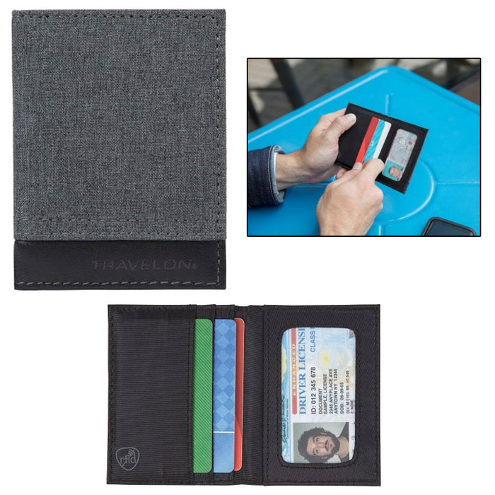 1 Travelon RFID Blocking Credit Card Holder Case Wallet Cash Safety Money Sleeve