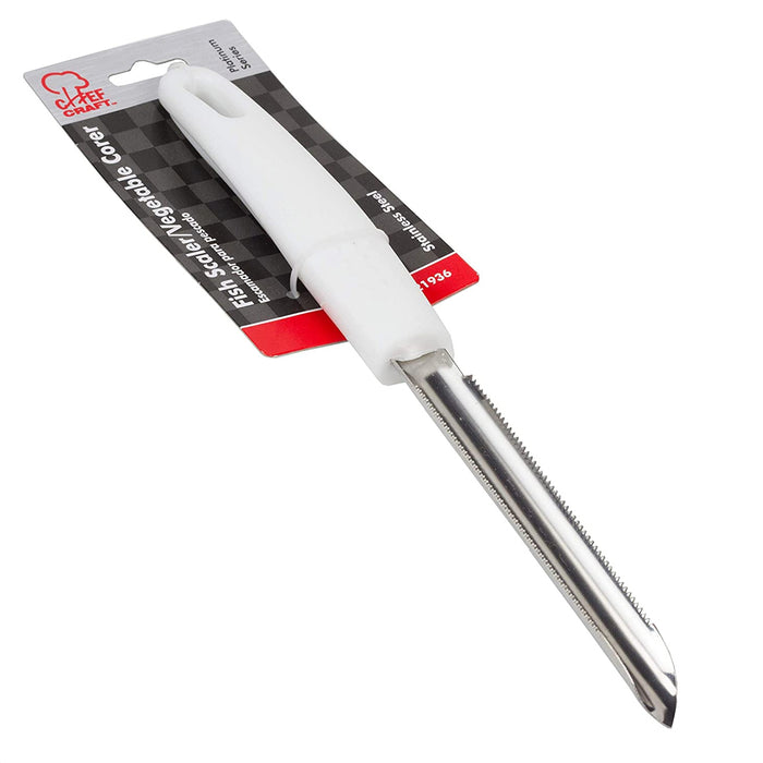 2 Pc Stainless Steel Scaler Corer Peeler Vegetable Fish Scale Shaver Slicer Tool