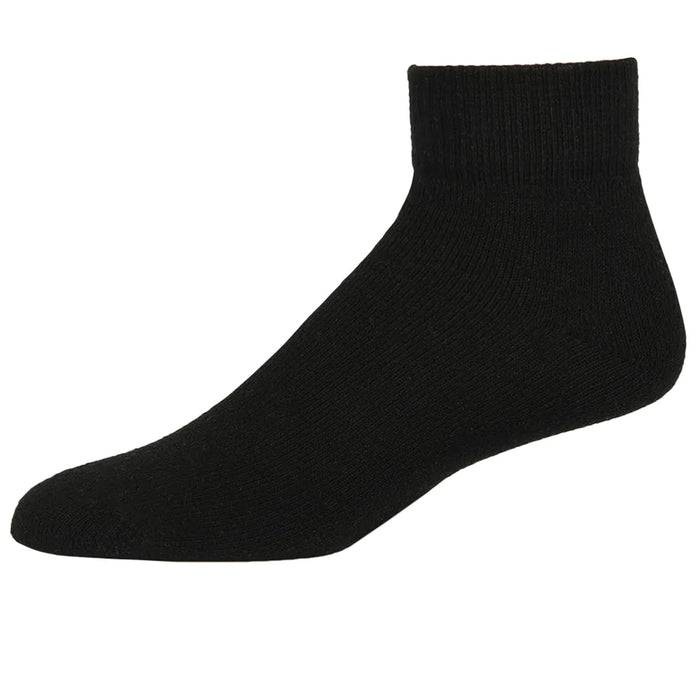 4 Pairs Men's Athletic Ankle Quarter Crew Sports Socks Cotton Casual Black 10-13