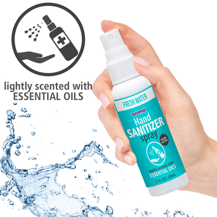 6 Moisturizer Hand Sanitizer Spray Travel Size Essential Oils Kills 99.9% Germs