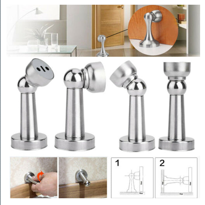 Magnetic Door Stop Holder Home Safety Stopper Guard Office Catch Fitting Screws