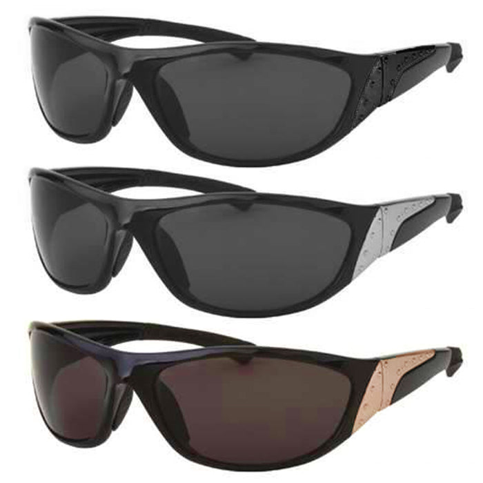 2 Sport Wrap Sunglasses Stylish Frame UV400 Sun Shades Mens Eyewear Glasses