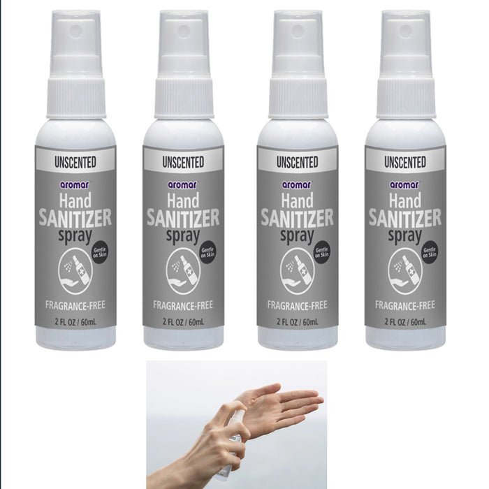 4 Unscented Hand Sanitizer Spray Fragrance Free Gentle Skin Moisturizer Cleanser
