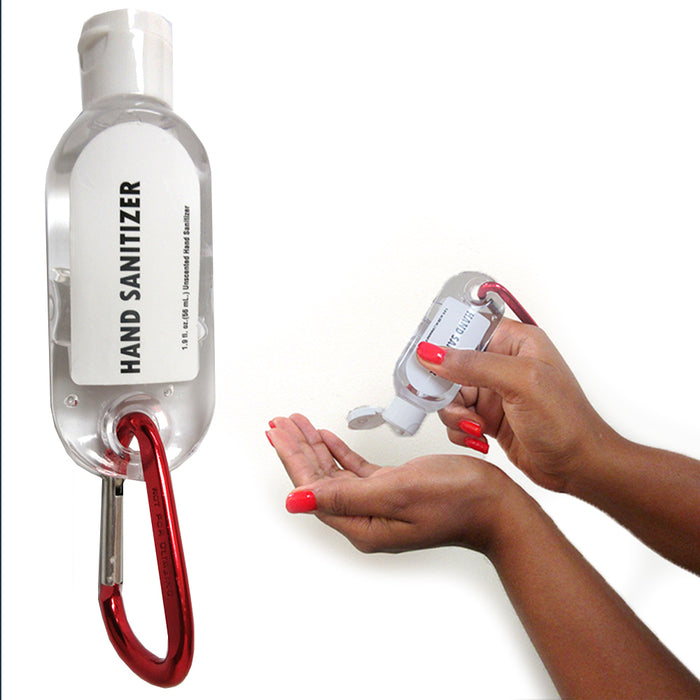 3 PC Hand Sanitizer Gel Bottles Kills Germs Travel Size Sanitizer With Carabiner