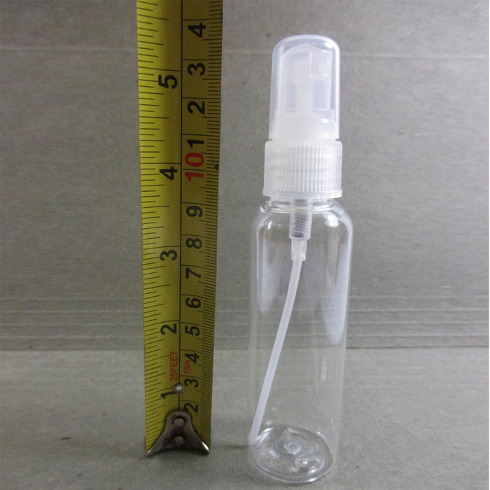 5 Clear Plastic 2 OZ PET Empty Spray Bottles Refill Mist Pump Travel TSA Reuse