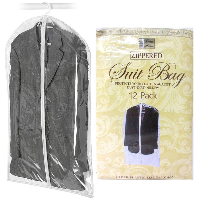 6 Plastic Clear Dust Proof Cover Suit Dress Garment Bag Storage Protect 24"x40"
