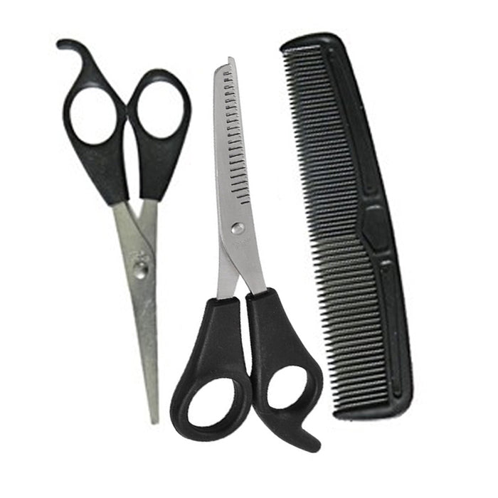 3pc Barber Set Comb Scissors Hair Cutting Shears Hairdressing Salon Professional