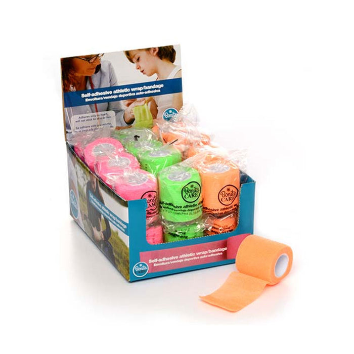 6 Self Adhesive Sports Wrap Bandage Gauze Elastic Adherent Tape First Aid Kit