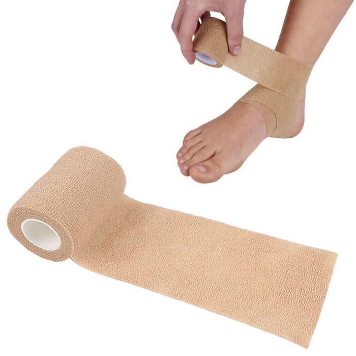 6 Self Adhering Bandage 2in x 2yd Athletic Sports Stretch Wrap Adherent Tape Aid