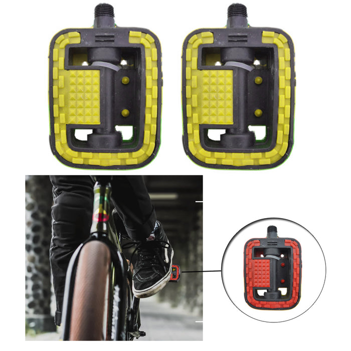 2 Bike Pedals Bicycle Pedal Set Replacement Universal Pair Road Cycling Reflect