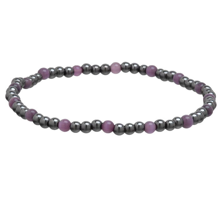 1pc Magnetic Hematite Amethyst Anklet for Women Men Natural Stone Energy Jewelry