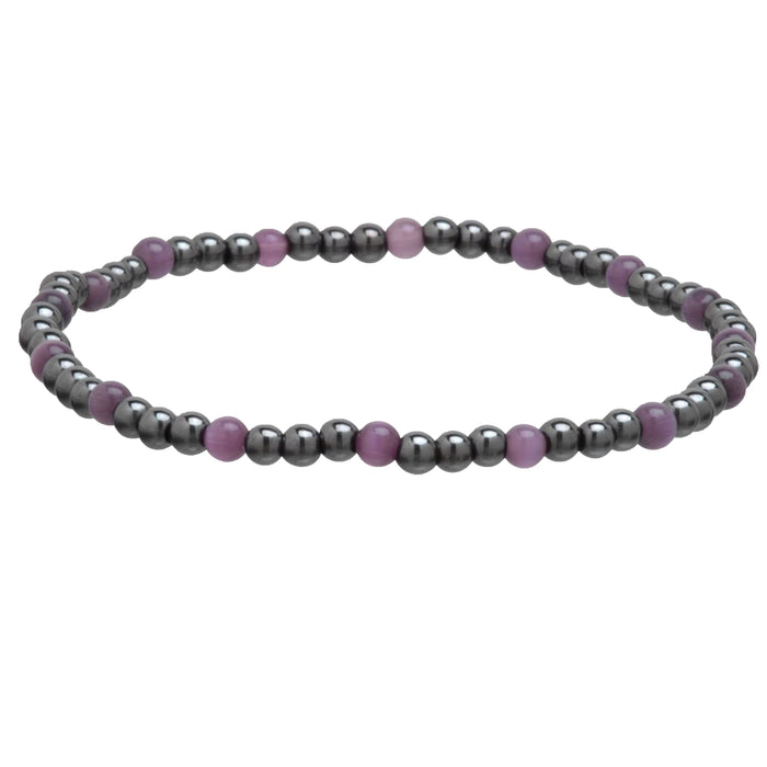 1 Magnetic Therapy Amethyst Anklet Natural Pain Swelling Relief Ankles Bracelet