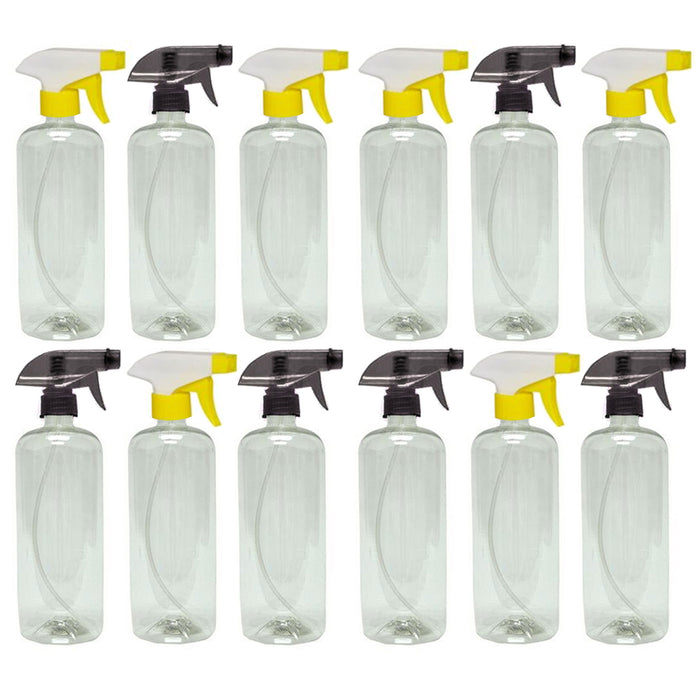 12 Plastic Empty Spray Bottle 25 Oz Refillable Mist Trigger Sprayer Cleaning