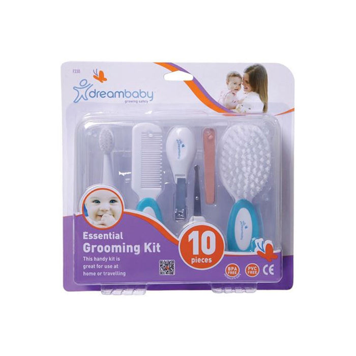 Dreambaby Grooming Kit 10 Baby Brush Comb Nail Clippers Scissors Case Essential