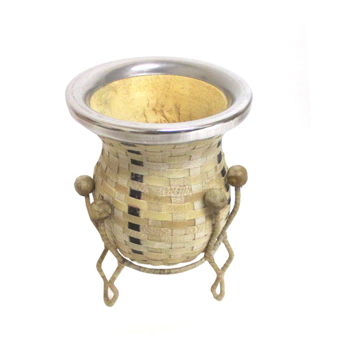 Handmade Argentina Mate Gourd With Bombilla Straw Cup Yerba Kit Detox Drink 3417