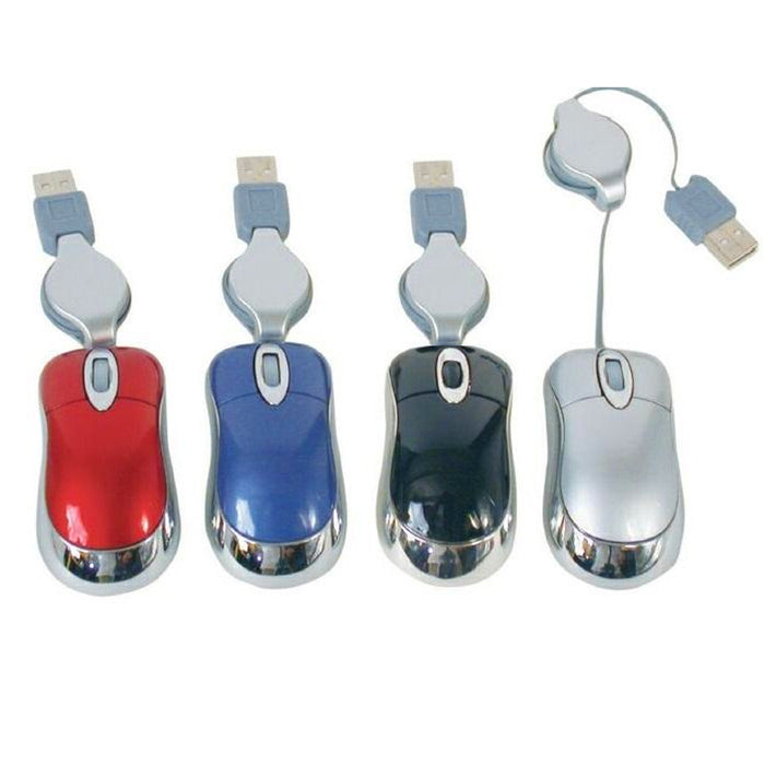 1 Mini Retractable USB Mouse Optical Scroll Wheel PC Computer Laptop Notebook !