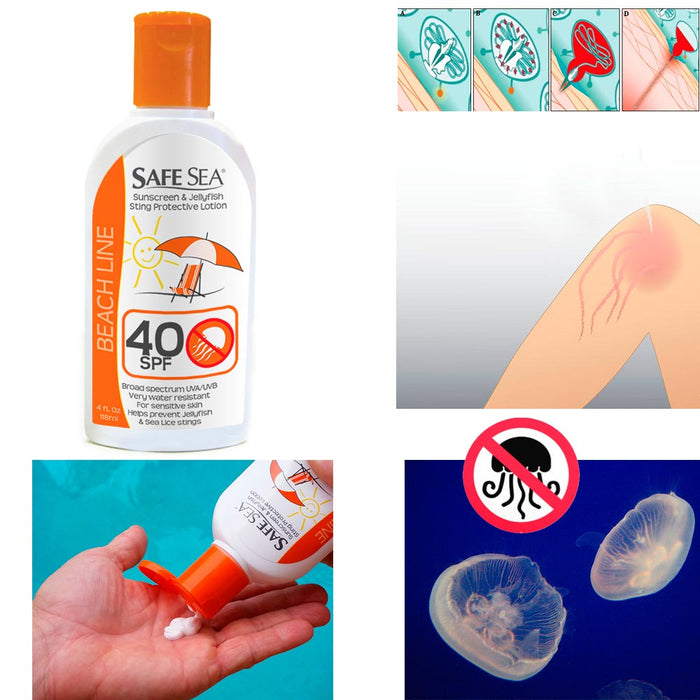 1 Safe Sea Sunscreen Jellyfish Sting Protection SPF40 Lice Lotion Prevent Sting