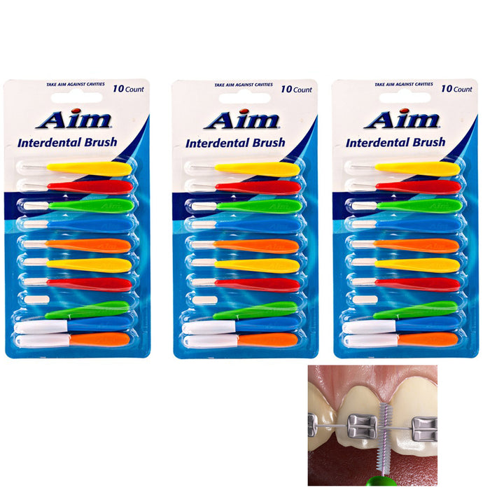 30Pc Professional Interdental Slim Brush Dental Cleaners Tight Teeth Mouthwash !