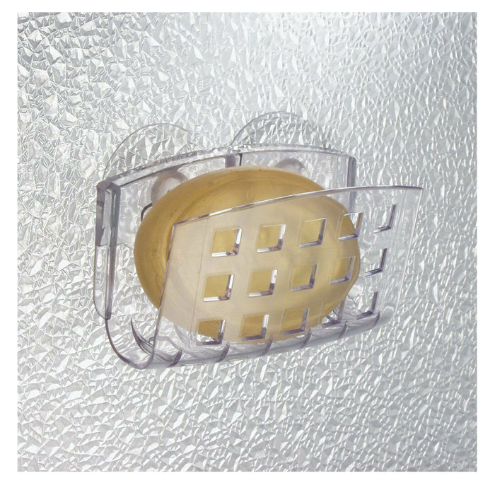 2 Pack Soap Dish Sponge Holder Suction Wall Bathroom Shower Cup Basket Tray Sink