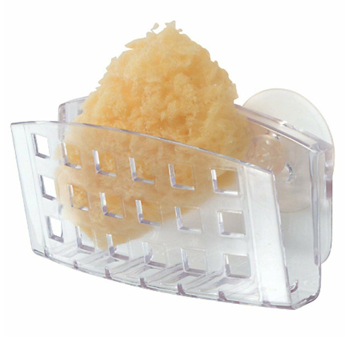 2 Pack Soap Dish Sponge Holder Suction Wall Bathroom Shower Cup Basket Tray Sink