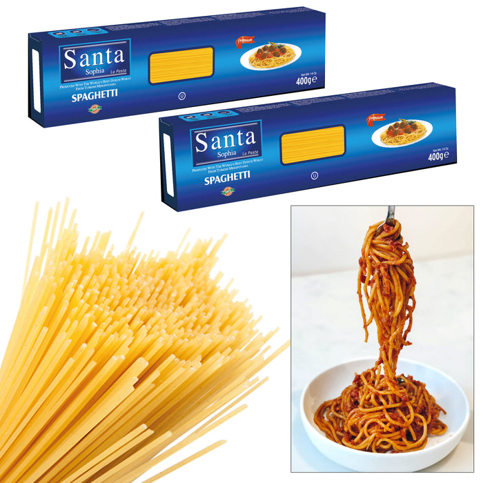 2 Packs Spaghetti Pasta Noodles Kitchen 400g Italian Meal Dinner Durum Wheat