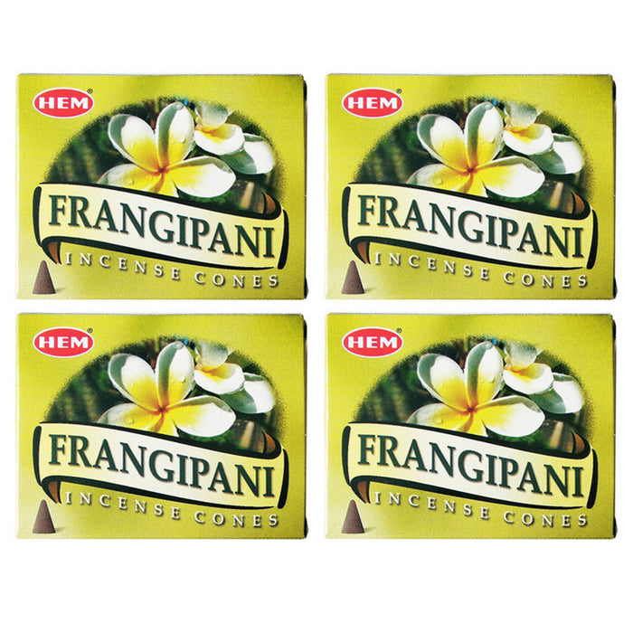 40 Hem Frangipani Incense Cones Natural Hand Rolled Plumeria Flower Scent Aroma