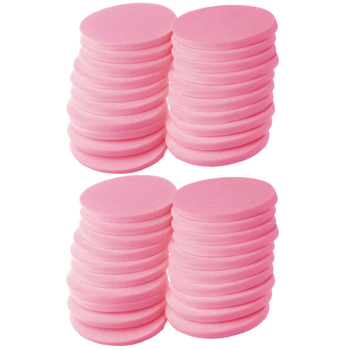 40 Pink Beauty Make Up Facial Sponge Round Foam Pads Cosmetic Applicator Blender
