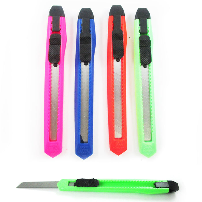 5 Utility Knife Box Cutter Retractable Snap Off Lock Razor Sharp Blade Tool !