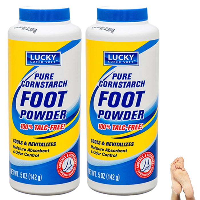 2 Foot Powder Odor Control Eliminator Talc-Free Cools Shoe Deodorizer Athletes