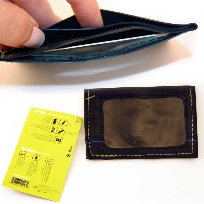 Green Guru Id Wallet Holder Recycled Bike Tube Thin Credit Card Case Bicycle New