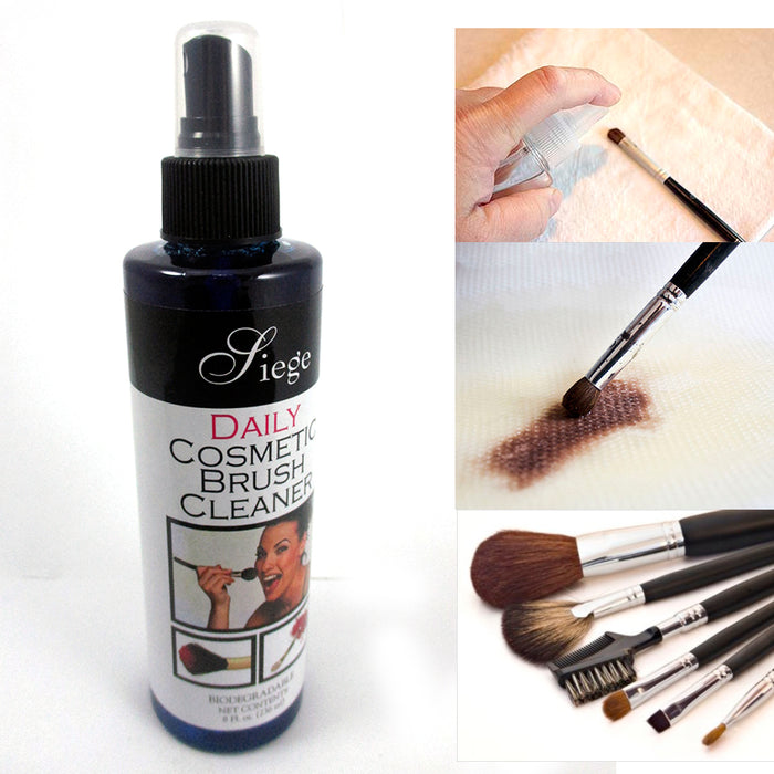 1 Siege Makeup Remover Brush Cleaner 8 Oz Spray Cleanser Eco Deep Make Up Dirt
