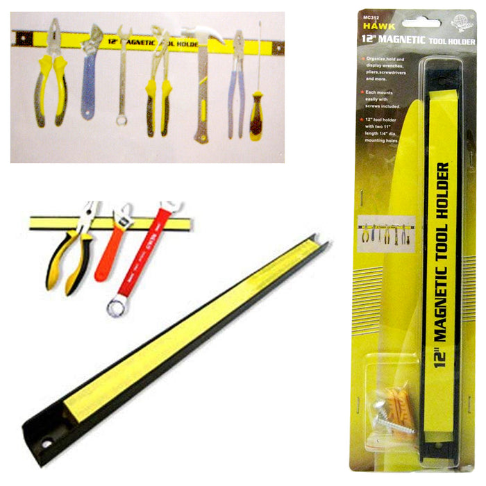 Magnetic Tool Rack Bar Holder Workshop 12" Home Organizer Storage Knife Wrench